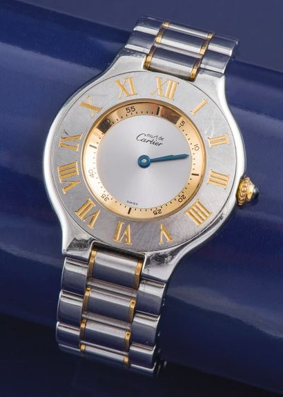 null CARTIER (MUST 21 - Médium), vers 1990

Montre Must de Cartier en acier brossé...