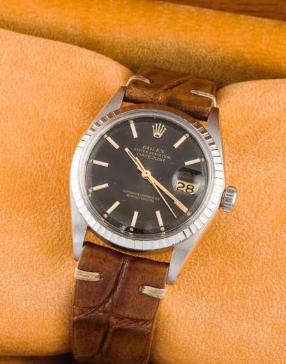 null ROLEX (OYSTER PERPETUAL – DATEJUST / CHOCOLAT RÉF. 1603), vers 1978 

Rare cadran...