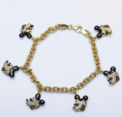 null Bracelet gourmette en or jaune 18 carats (750 millièmes) formé d’une chaîne...