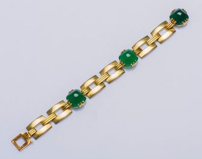 null Bracelet articulé en or jaune 18 carats (750 millièmes) composé de maillons...
