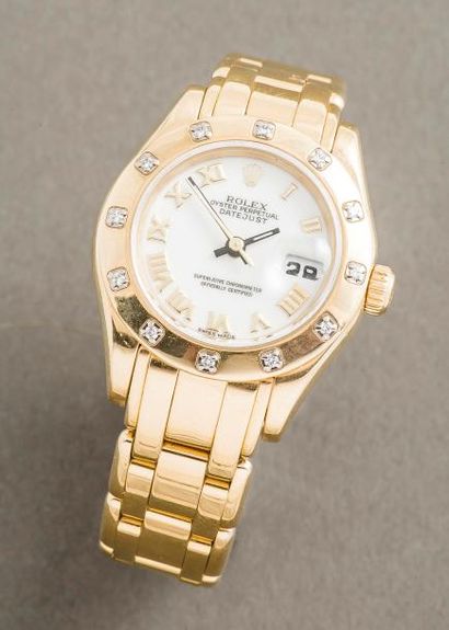 ROLEX (OYSTER PERPETUAL DATEJUST PEARLMASTER / RÉF. 69 318 série W), vers 1999

Montre...