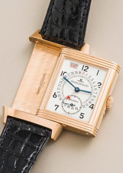 JAEGER-LECOULTRE (Reverso Grande Taille Day / Date Or Rose - réf. 270.2.36), vers...