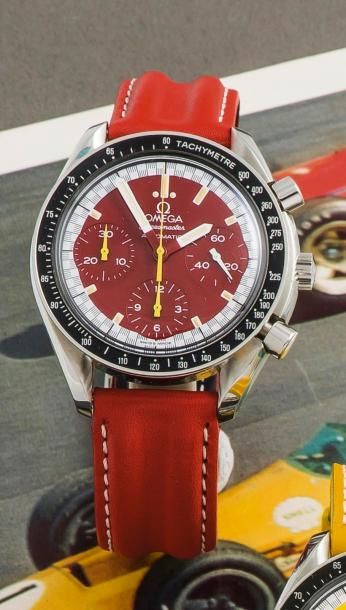 OMEGA (Chronographe Speedmaster Formula 1 - Rouge /Série M. Schumacher réf. 3810.6141),...