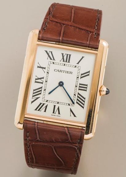 CARTIER (TANK LOUIS CARTIER EXTRA LARGE -OR ROSE RÉF. W1560017), vers 2013

Montre...