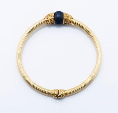 LALAOUNIS Bracelet rigide ouvrant en or jaune 18 carats (750 millièmes) filigrané,...