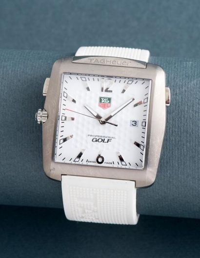 TAG HEUER (Professional Golf / Tiger Wood Édition / blanche réf. WAE1112), vers 2010

Montre...