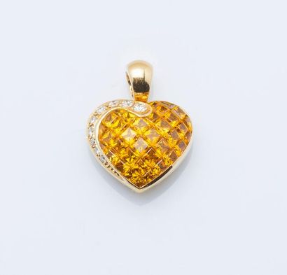 Pendentif cœur en or jaune 18 carats (750...