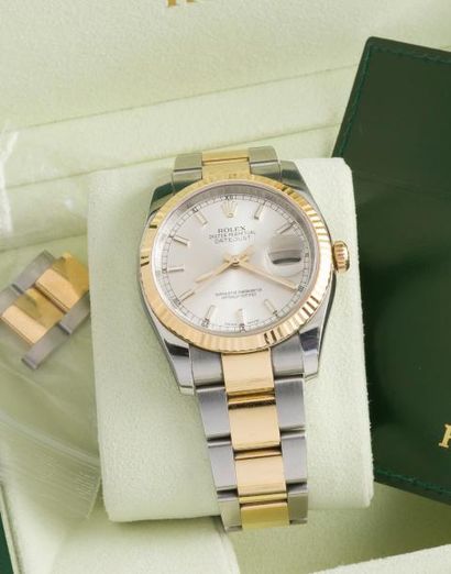 ROLEX ROLEX (Oyster Perpetual Datejust – Or & Acier réf. 116233 série G), vers 2014

Montre...