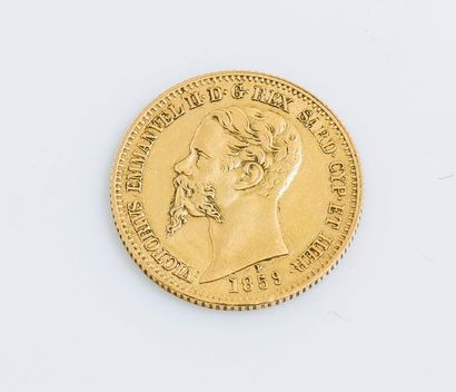 null Une pièce de 20 lires or, Victor-Emmanuel II, 1859.

Poids : 6,5 g