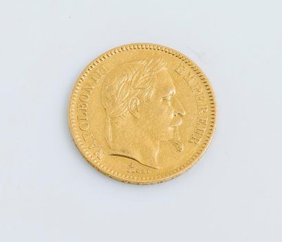 null Une pièce de 20 francs Napoléon III, 1868.

Poids : 6,4 g