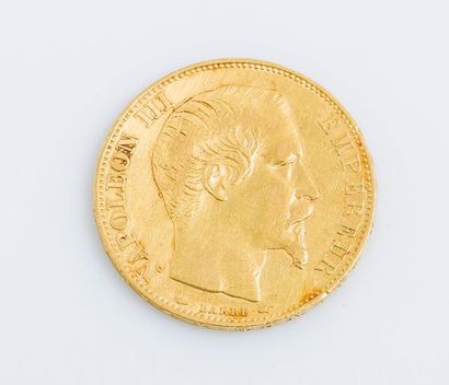 null Une pièce de 20 francs Napoléon III, 1854.

Poids : 6,4 g