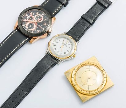 null Lot de trois montres (Chronographe FESTINA Sport - Montre MICHEL HERBELIN),...