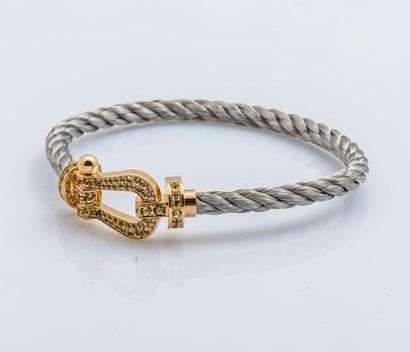 FRED Bracelet «Force 10» composé d’une manille en or jaune 18 carats (750 millièmes)...