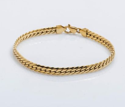 null Bracelet en or jaune 18 carats (750 millièmes) formé d’une chaîne à maille anglaise.

Longueur...