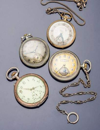 null Lot de quatre montres de poche dont une Audemars Frères, vers 1900

1. Montre...
