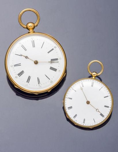 null Lot de deux montres de poche, vers 1870

1. Montre plate Roufselle Paris en...