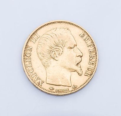 null Une pièce de 20 francs or Napoléon III 1859.

Poids : 6,4 g