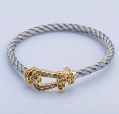 FRED Bracelet «Force 10» composé d’une manille en or jaune 18 carats (750 millièmes)...