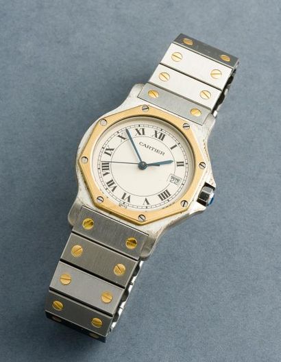 CARTIER (SANTOS RONDE / HOMME OR & ACIER), vers 1992

Montre d’homme devenue unisexe...