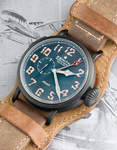 ZENITH (MONTRE PILOT D’AÉRONEF – TYPE 20 / GMT – 1903 réf. 96.2431.693/21.C738 ),...