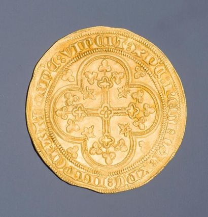 Philippe VI De Valois (1328-1350) Écu d’or à la chaise (1er janvier 1337). 4,50g

Le...
