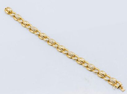 GEORGES LENFANT Bracelet gourmette en or jaune 18 carats (750 millièmes) à maille...