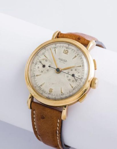 JAEGER (CHRONOGRAPHE COMPAX GT - OR ROSE N°112156), vers 1950

Chronographe à grande...