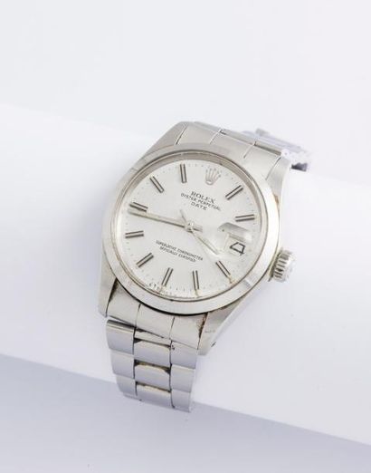 ROLEX (Oyster Perpetual Date - Cadran acier brossé réf. 1500), vers 1973

Montre...