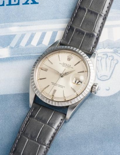 ROLEX ROLEX (OYSTER PERPETUAL DATEJUST - LUNETTE CANNELÉE RÉF. 1601), vers 1964

Montre...