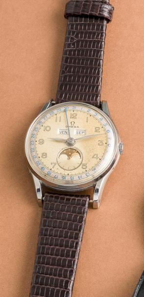 OMEGA OMEGA (GRAND CALENDRIER MOON - ACIER RE?F. 2471-1), vers 1944

Montre quantième...