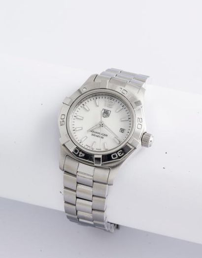 TAG HEUER, vers 2012 Montre féminine «Aquaracer 300» (Réf. : WAF1414) de plongée...