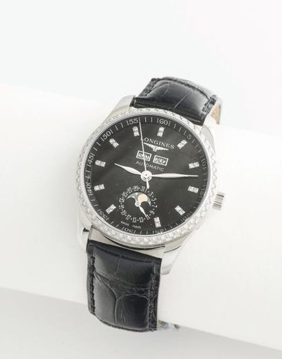 LONGINES (COLLECTION KALENDER / MOON – BLACK RÉF. L2 503 0), vers 2012

Élégante...