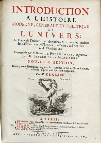 Samuel Baron von PUFENDORF Introduction à l’Histoire moderne générale et politique...
