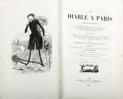 GAVARNI Le Diable à Paris.
Paris, Hetzel, 1845, 2 volumes in-8 reliés demi-chagrin...