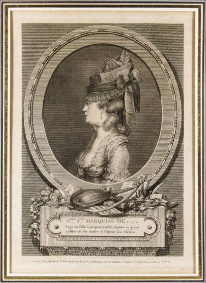 Augustin de SAINT AUBIN (1736-1807) Louise Emilie, Baronne de…. [Saint Aubin] 

(femme...