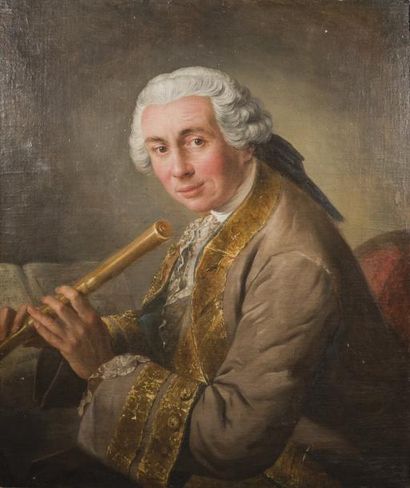 Louis Gabriel BLANCHET (Paris 1705 - Rome 1772) Le joueur de flûte

Toile

73,5 x...