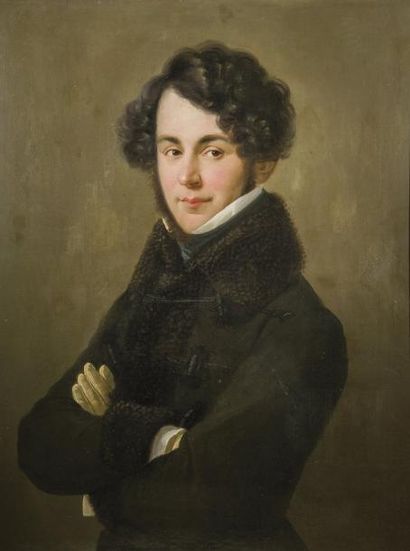 Victor Louis MOTTEZ (Lille 1809 - Bièvres 1897) Portrait d’homme en buste

Toile

71...
