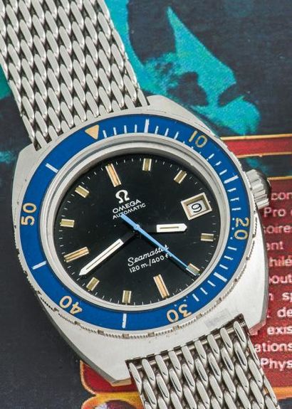 OMEGA OMEGA (SEAMASTER 120 m - BLUE RÉF. 166.088), vers 1971

Rare montre de plongeur...