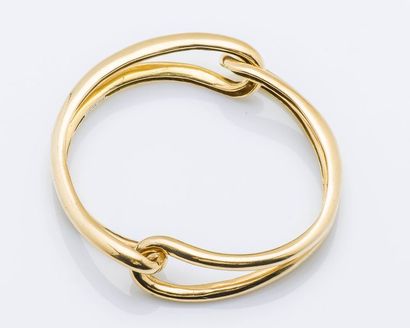 CARTIER Bracelet double jonc rigide en or jaune 18 carats (750 millièmes) composé...