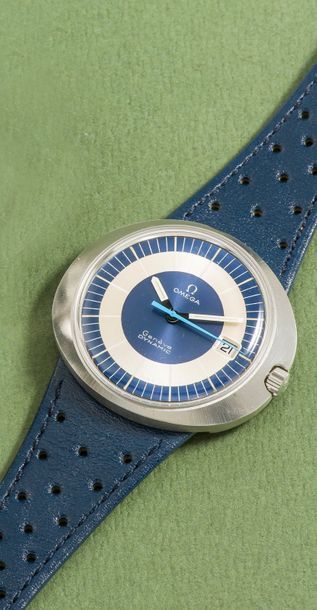 OMEGA (Dynamic Genève – Date / Silver & Blue réf. 135.033), vers 1968

Montre à cadran...