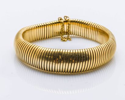 null Bracelet tubogaz en chute en or jaune 18 carats (750 millièmes). Chaînette de...