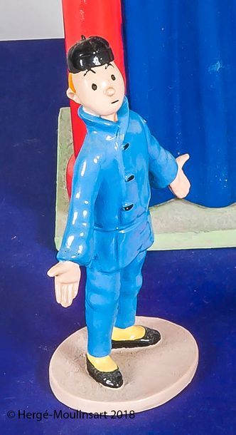 TINTIN [Figurines Pixi Hergé Moulinsart en plomb].

- "Dupondt Syldaves". 2 figurines...