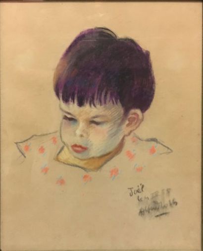 Alfred ROTH Joël

Portrait d'enfant au crayon gras daté 4.IV.55 et signé en bas à...