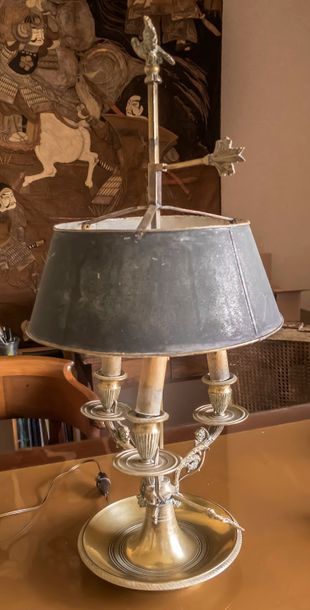 null Lampe bouillotte en laiton à trois lumières

XIXème siècle

H : 63 cm