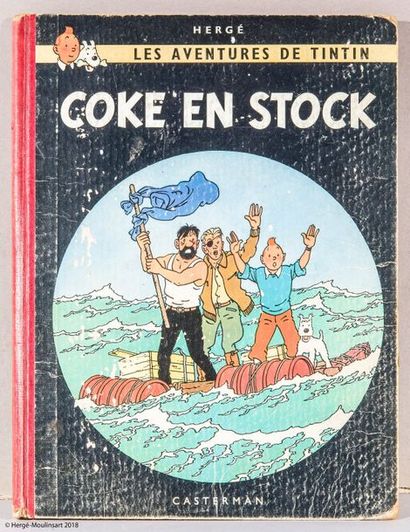 TINTIN Coke en stock. 1958 Edition originale B24. Bas du dos frotté, charnière fendue.

Lot...