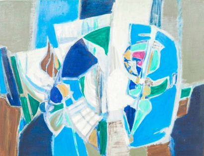 Jean-Pierre VERDEILLE (1931-) Composition abstraite en bleu

Huile sur toile signée...