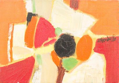 Jean-Pierre VERDEILLE (1931-) Composition abstraite en orange

Huile sur toile signée...