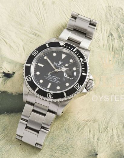 ROLEX ROLEX (Oyster Perpetual - Submariner Date 300 M réf. 16610 série L), vers 1989/1990

Montre...