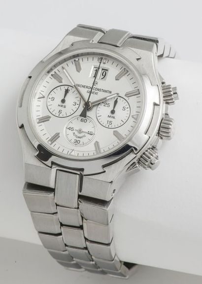 VACHERON CONSTANTIN (Chronographe Overseas 2ème Génération – Silver réf. 49140/423A),...