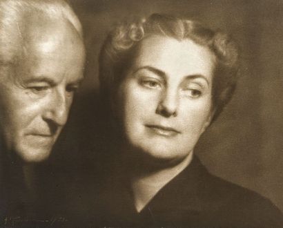 Albert Rudomine (1892-1975)
 Autoportrait en compagnie de sa femme, 1953. 
Épreuve...
